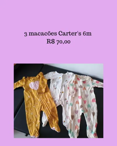 Macacão Carter's 6m menina 