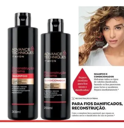 Shampoo e condicionador reconstrução 