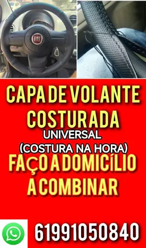CAPA DE VOLANTE UNIVERSAL COSTURADA NA HORA (FAÇO EM DOMICÍLIO) A COMBINAR