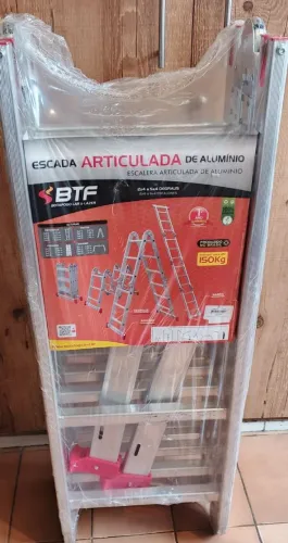Escada articulada alumínio 16 degraus (NOVA)
