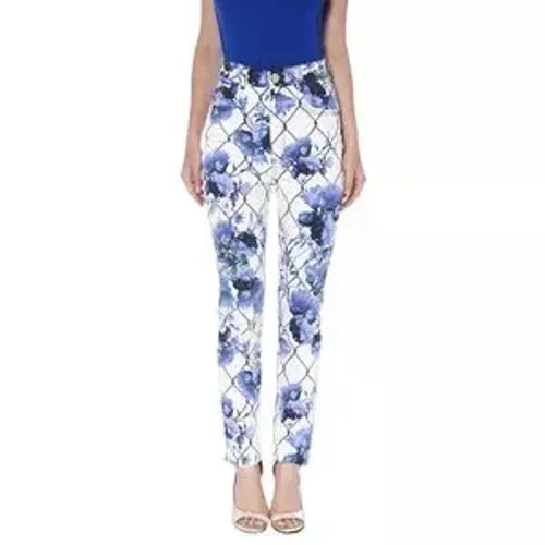 Calça lança perfume super high floral azul off white 36