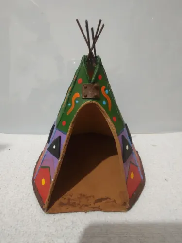 Cabana antiga Gulliver Pintada a Mão - 17cm 