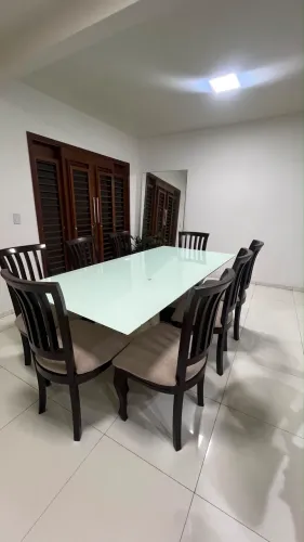 Vendo mesa de vidro 8 lugares