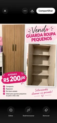 Guarda roupa pequeno