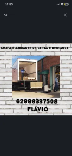 Chapa e ajudante de carga e descarga em Goiânia e região 