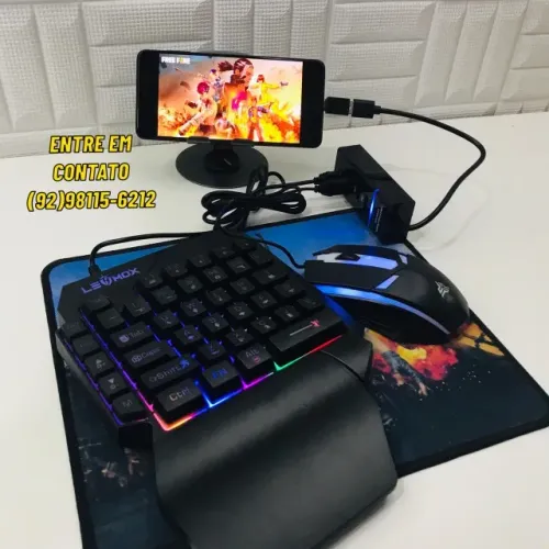 Kit Gamer mobilador com led para jogos no celular - Entrega das 9 até 22hrs