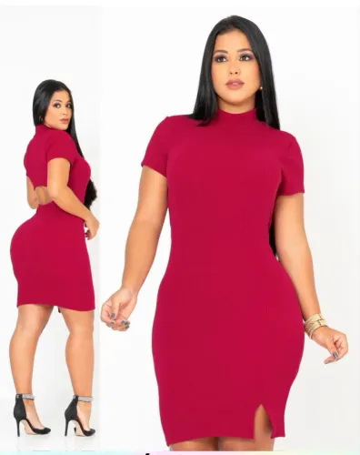 Vestido tubinho curto ou midi moda blogueira