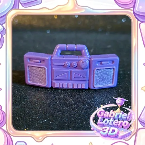 Rádio roxo para boneca Barbie escala 1/6 - impressão 3D