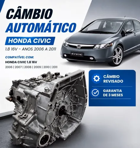 Câmbio Automático Honda New Civic 1.8 16v 06 a 11/11