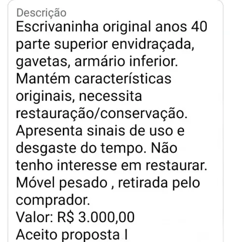 Escrivaninha -antiguidade
