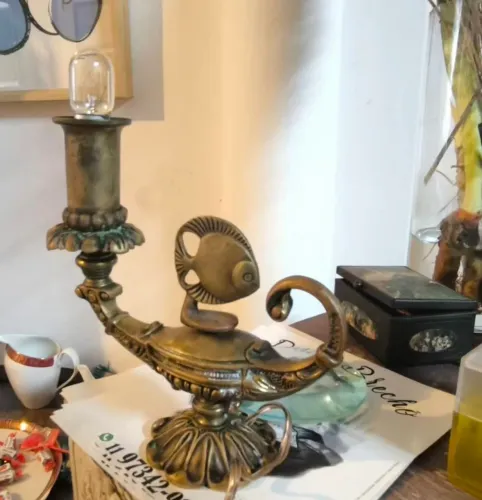 Luminária em bronze 