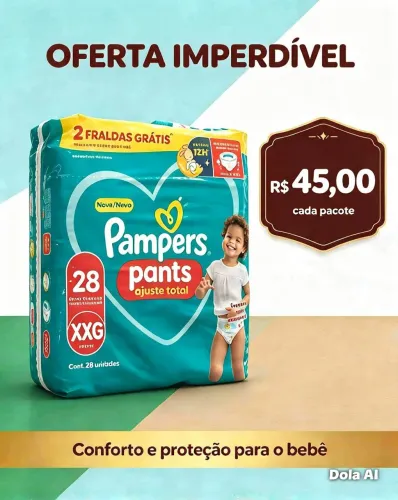 Fraldas descartáveis pampers