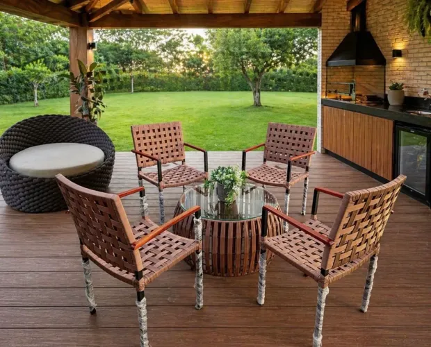Jogo de poltronas + chaise ou ostra