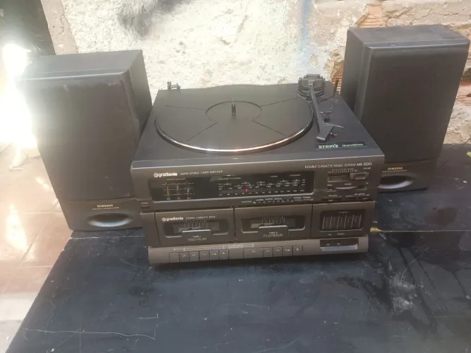 Som vintage 3 em 1 Gradiente MS-200, LEIA O ANÚNCIO 