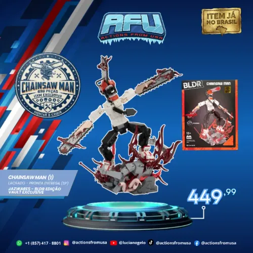 Jazwares Bldr Edição Vault Exclusive - Chainsaw Man 698 Peças