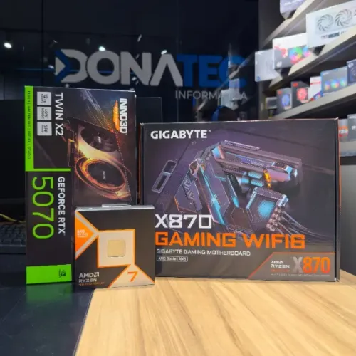 Kit Ryzen 7 9800x3D, X870 Gaming, RTX 5070 - Novo a Pronta Entrega