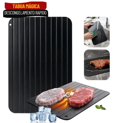 Placa Descongeladora de Alumínio 29,5x20,8cm para Carnes e Alimentos Congelados - SCS112