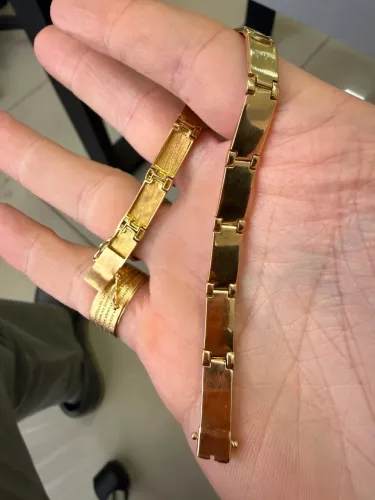 Bracelete de ouro 12.52g 18k procedência garantia eterna