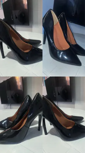 Scarpin salto preto