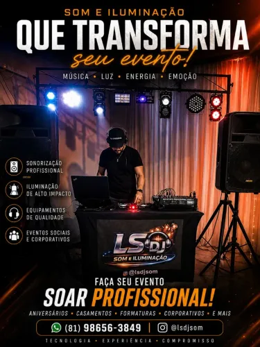 Dj som e ilumação para festa