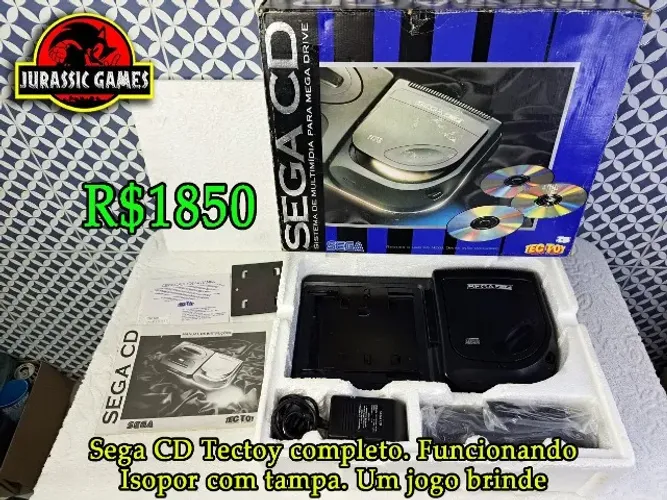 Console Sega Cd Tectoy Completo na caixa. Ótimo estado. Funcionando perfeito,  Mega Drive