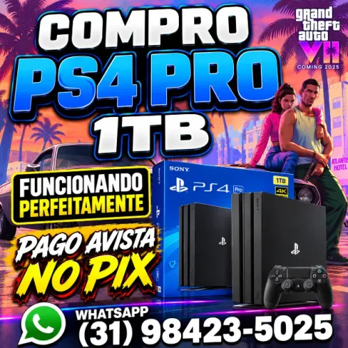 PS4 PRO 4K 1TBº [ COM PRO ]