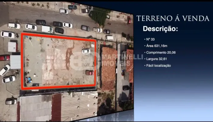 Terreno de 631m² para locação ou venda em Vaz Lobo