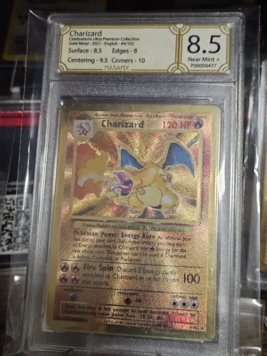 Carta Pokémon Charizard de Metal - Celebrations 2021 - Graduada