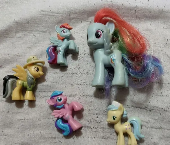 Lote My Little Pony Original Hasbro + Rainbow Dash (5 Peças)     