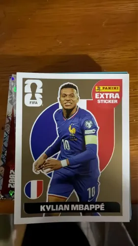Figurinha Extra Sticker Kylian Mbappé - Copa do Mundo FIFA 2026 Panini