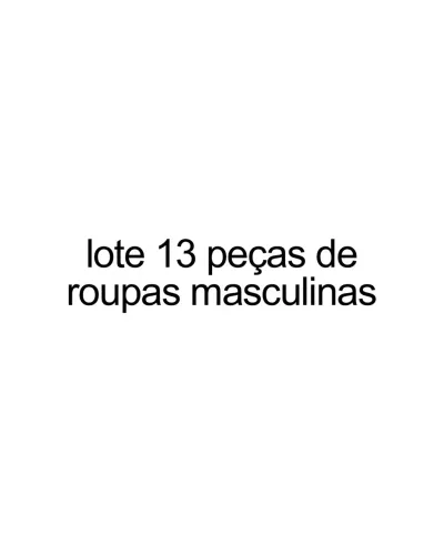 13 peças de roupas masculinas