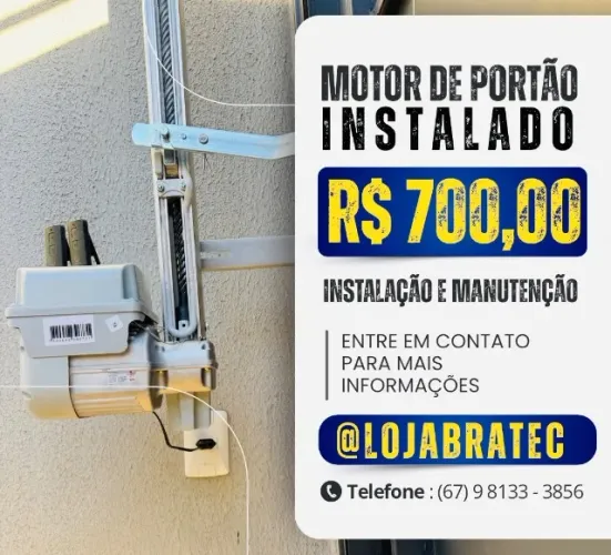 Motor de portão de 8 segundos (instalado)