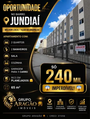 Apartamento 2Q Bairro Jundiaí (Anápolis) - Ótima Oportunidade