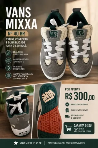 Tenis Vans Mixxa Green/Grey n°40br 9us