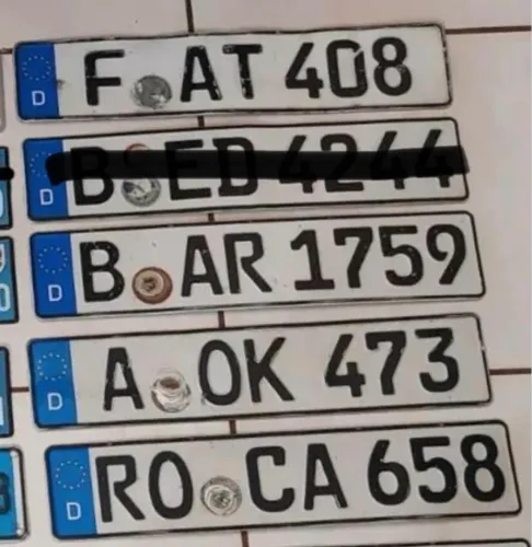 Placa de carro original Alemanha para coleção - carros, veículo, Europa