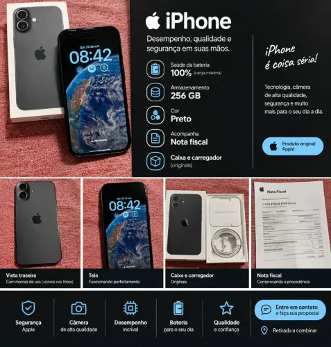 iPhone 17 preto 256gb