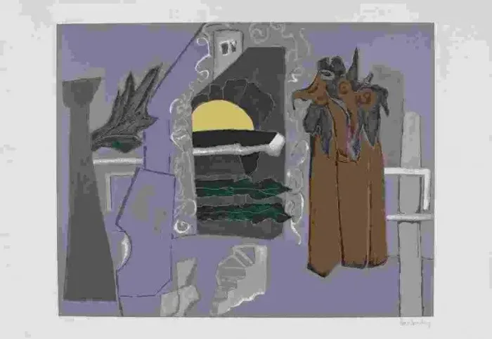 Gravura original e assinada a mão da artista Fani Bracher com 70 x 100 cm