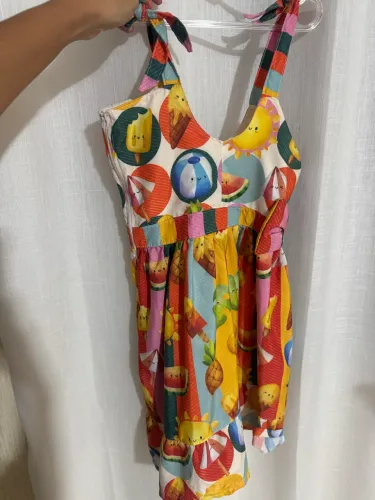 Vestido Estampado picolé Alça