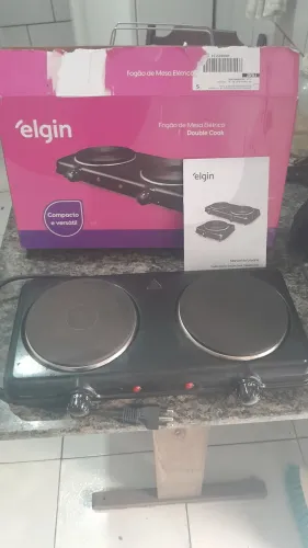 Fogão elétrico, elgin, duas boca. R$50,00.