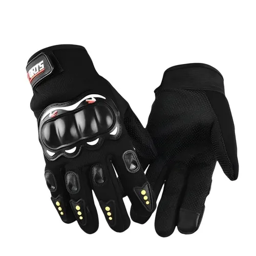 Par de luvas Sport motociclista versátil com ajuste e touch para tela.