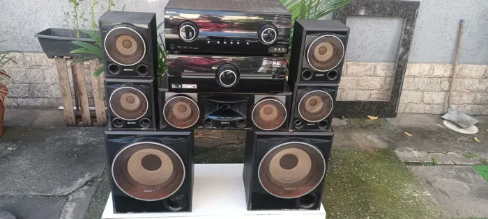APARELHO DE SOM SONY MUTEKI, 7500 + APARELHO SubWoffer Amplificador KMSW500, com7 caixas