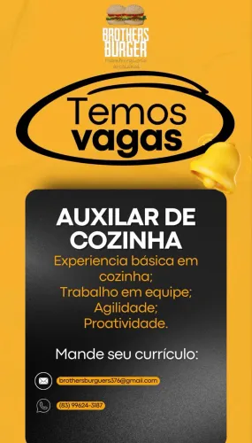 VAGA AUXILIAR DE COZINHA 