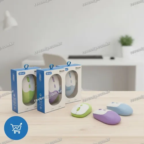 Mouse sem fio - Ergonômico a Pilha Knup - Conforto e Liberdade para PC e Notebook