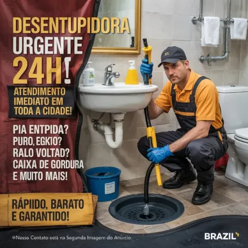 Desentupimento DESENTUPIDORA rápida e com equipe qualificada para São Paulo.