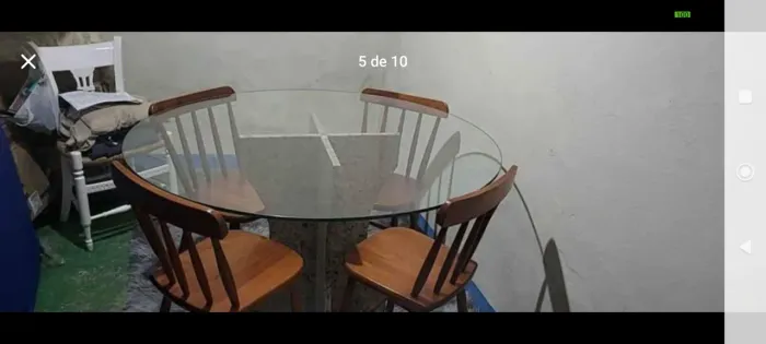 Mesa de vidro com  1.20 MT de diâmetro é 13 mmde espessura 