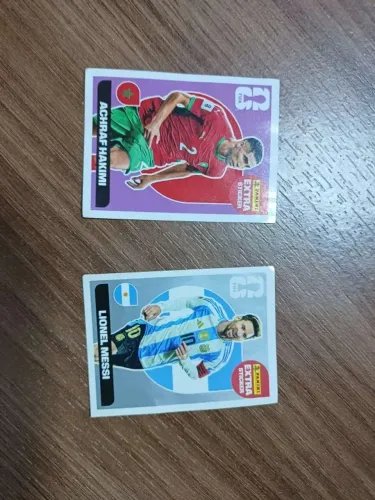Figurinha Extra Panini Messi Prateado E Hakimi Roxo 2026