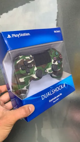 CONTROLE DE PLAYSTATION 4 SEM FIO VERDE CAMUFLADO