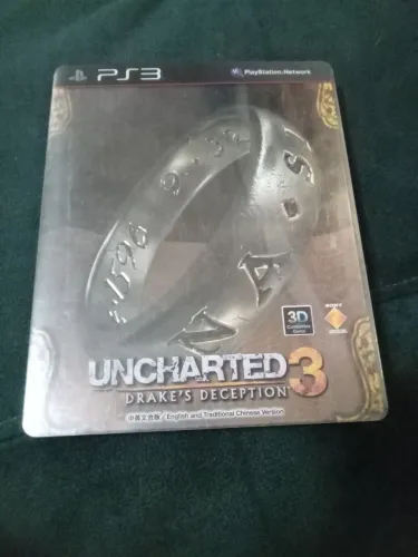 Jogo PS3 Uncharted 3 Steelbook box de Lata Edição Colecionador original mídia física 