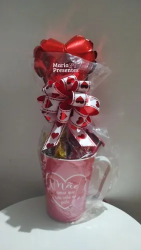 Caneca com chocolates Dia das Mães