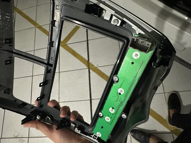 Moldura Original Completa da Multimídia 7? Mitsubishi ASX com Difusores e Pisca Alerta